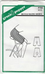 755 GREEN PEPPER KNIT BICYCLE RACING SHORTS PATTERN 24-36''W
